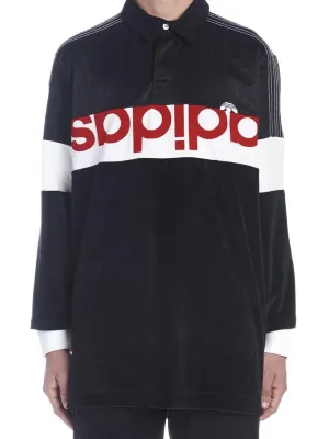 Adidas Originals By Alexander Wang Logo Long-Sleeved Polo Shirt