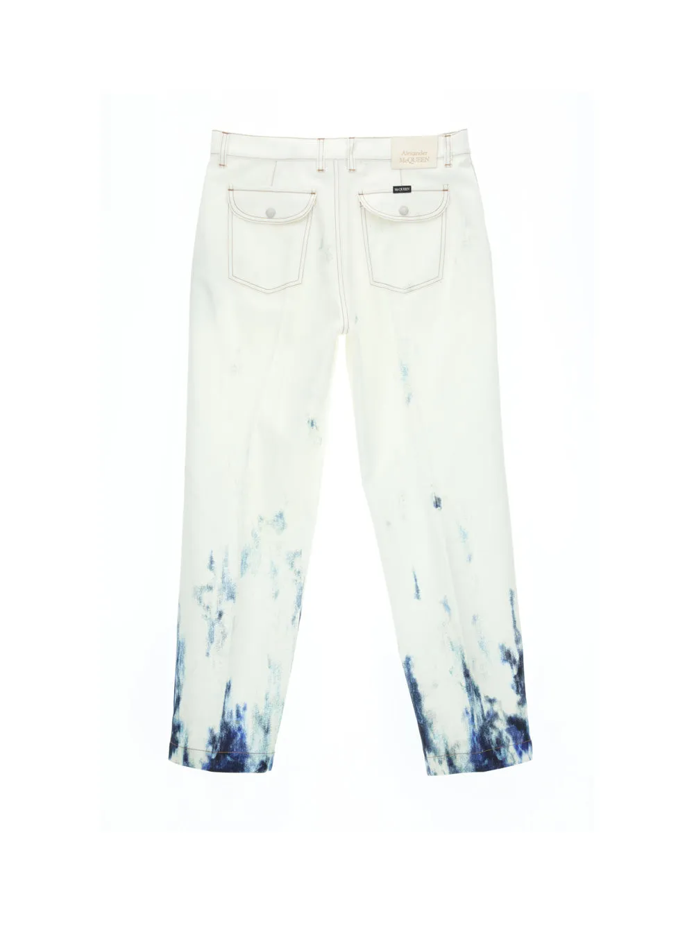 Alexander McQueen Blue Sky Print Jeans