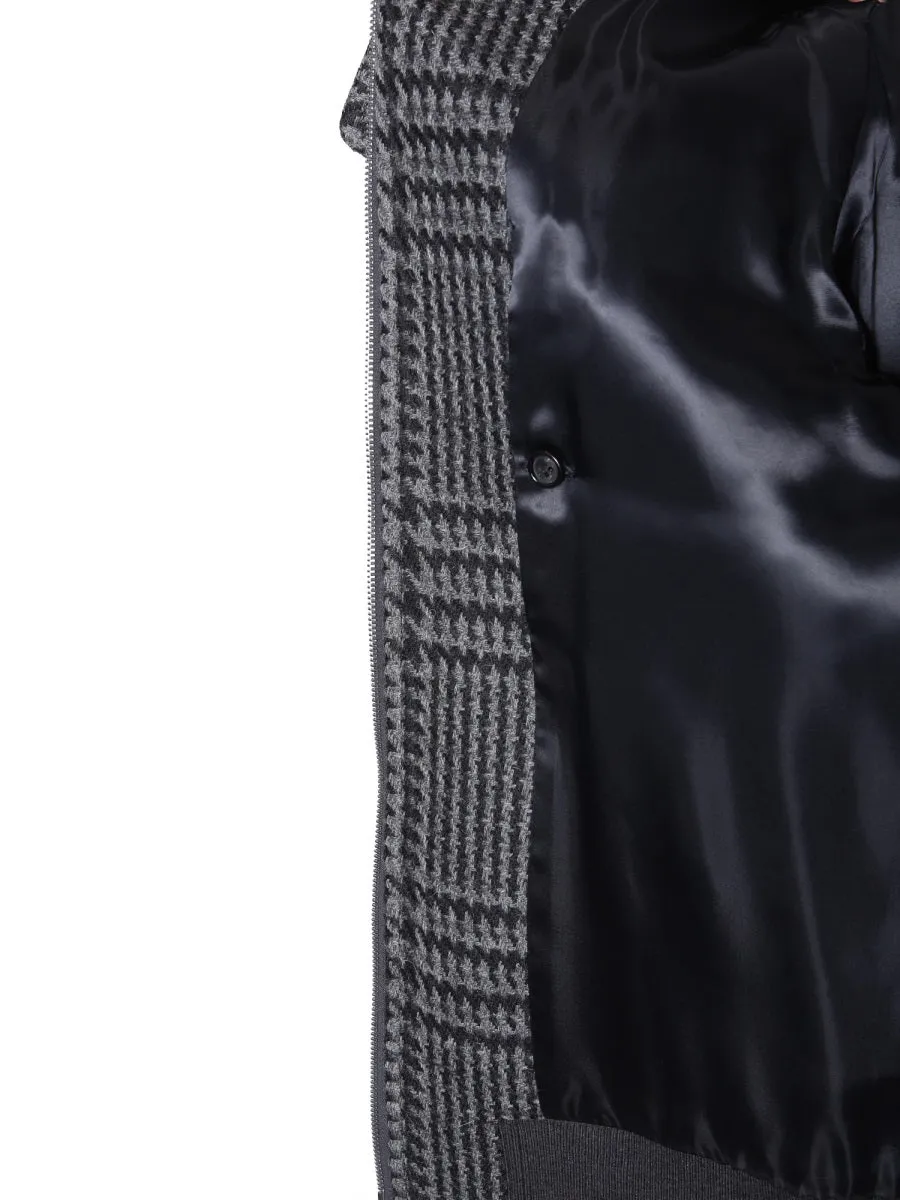 Alexander McQueen Houndstooth Bomber Jacket
