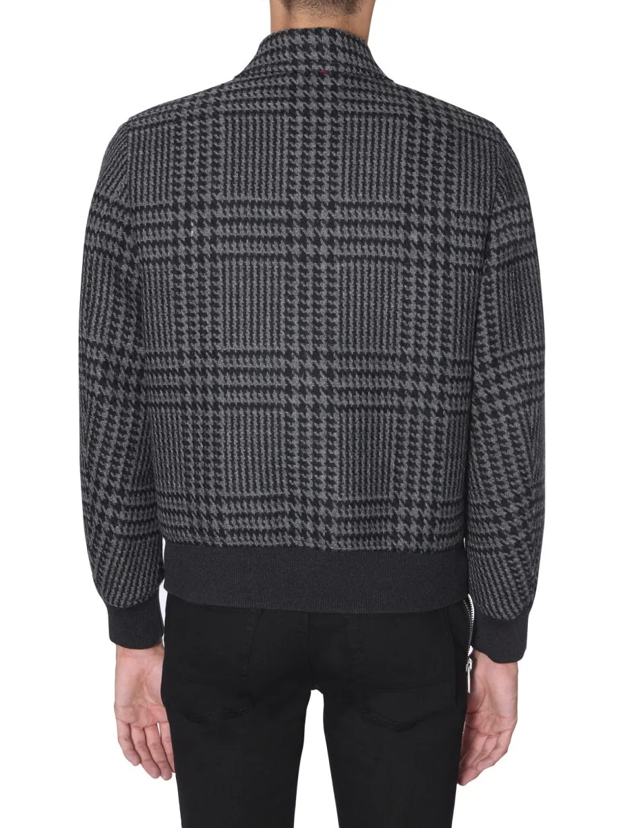Alexander McQueen Houndstooth Bomber Jacket
