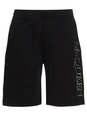 Alexander McQueen Logo Embroidered Shorts