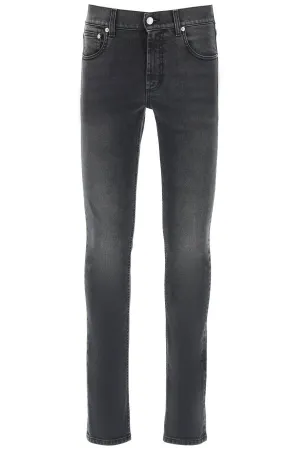 Alexander McQueen Logo Embroidered Skinny Jeans