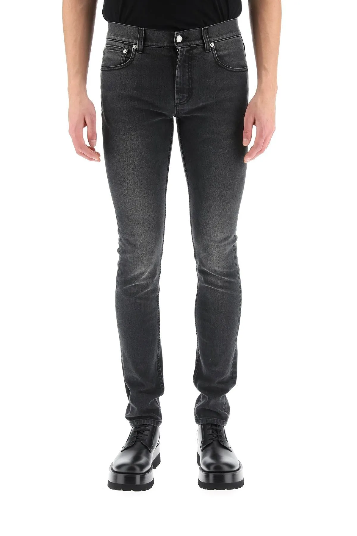 Alexander McQueen Logo Embroidered Skinny Jeans