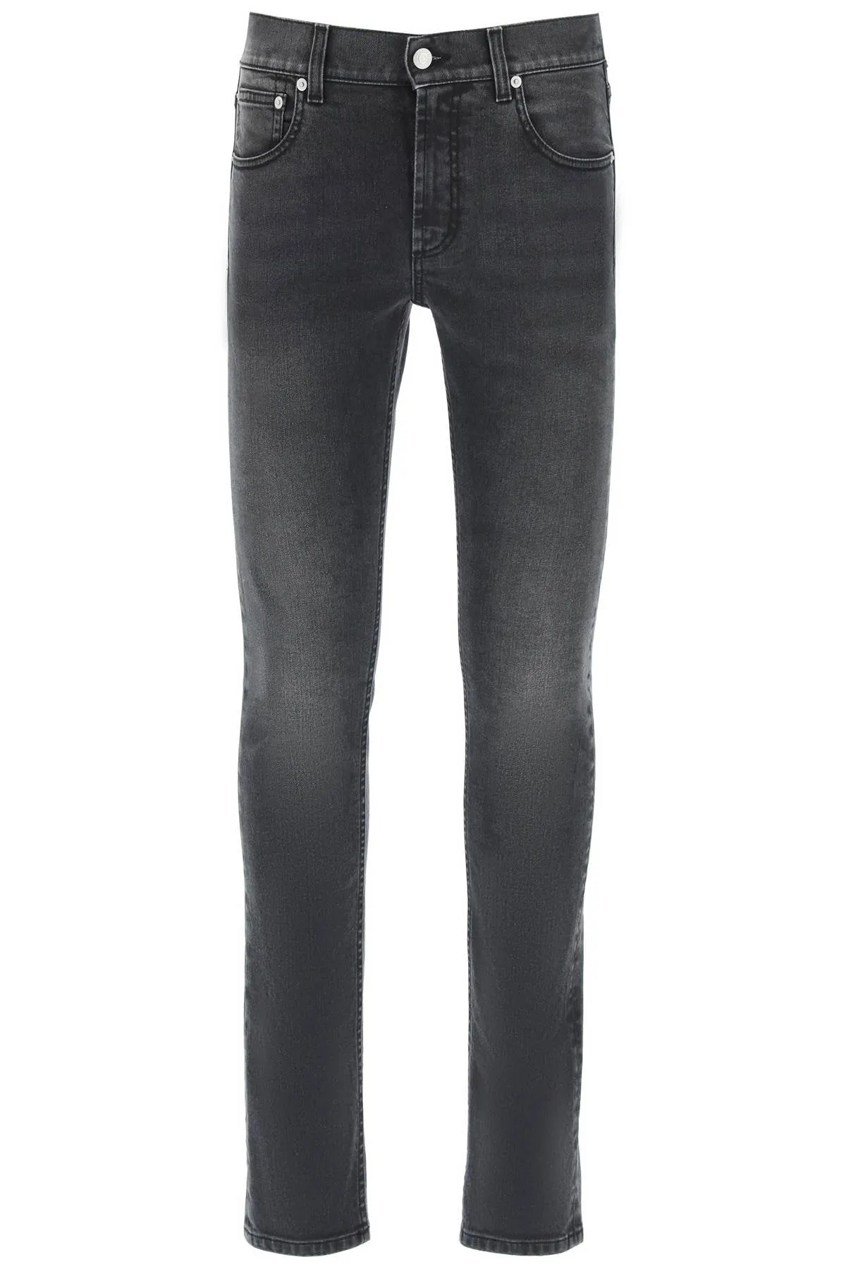 Alexander McQueen Logo Embroidered Skinny Jeans