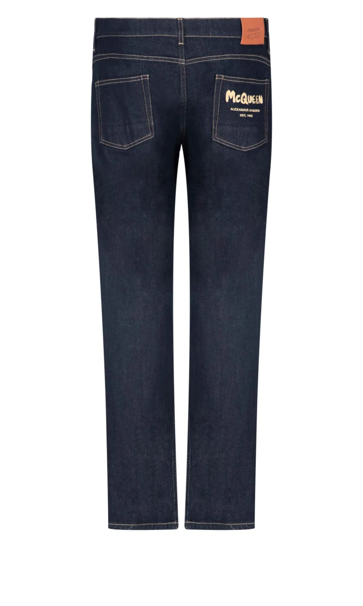 Alexander McQueen Logo Embroidered Slim-Fit Jeans