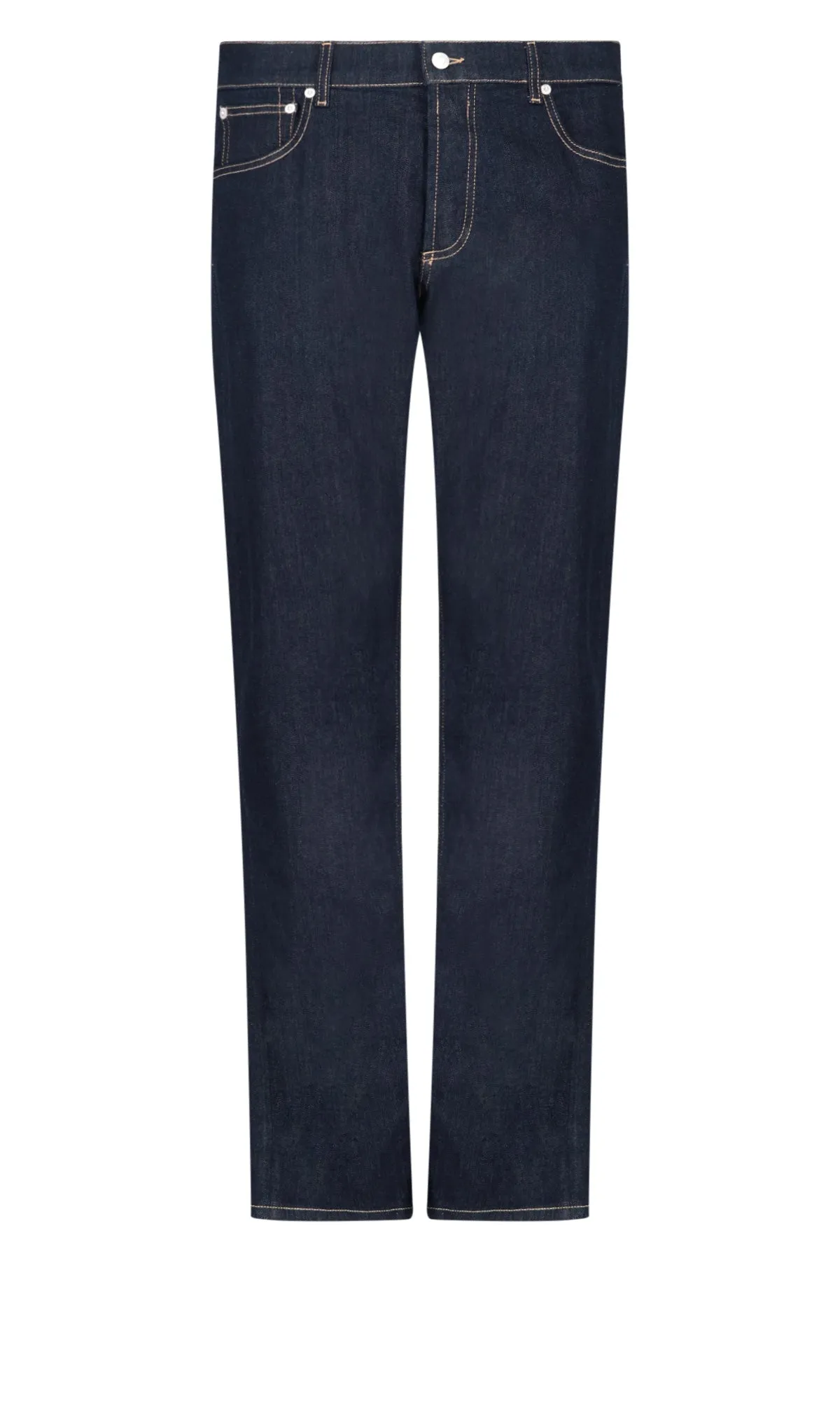 Alexander McQueen Logo Embroidered Slim-Fit Jeans