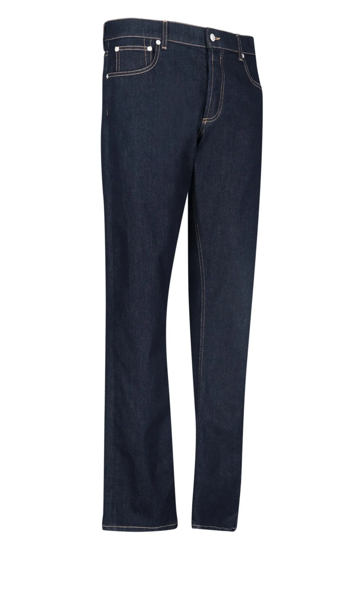 Alexander McQueen Logo Embroidered Slim-Fit Jeans