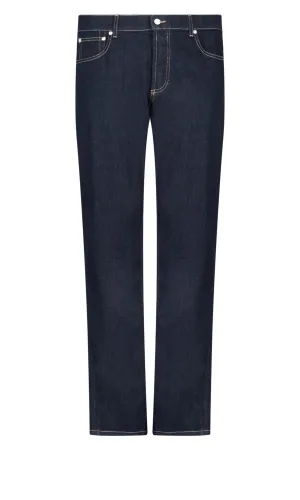 Alexander McQueen Logo Embroidered Slim-Fit Jeans