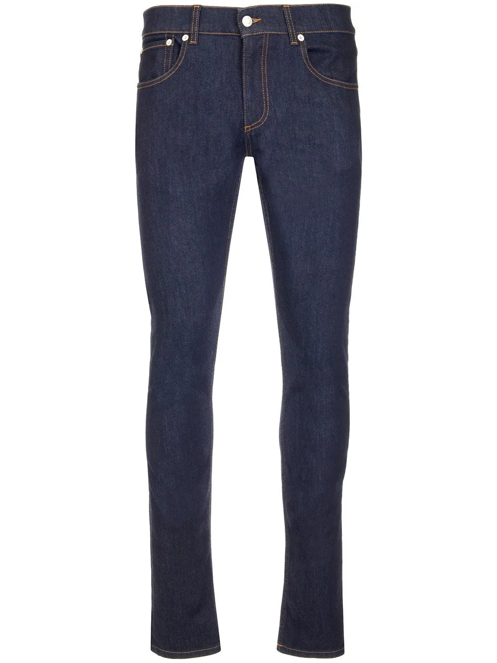 Alexander McQueen Logo Embroidered Straight Leg Jeans