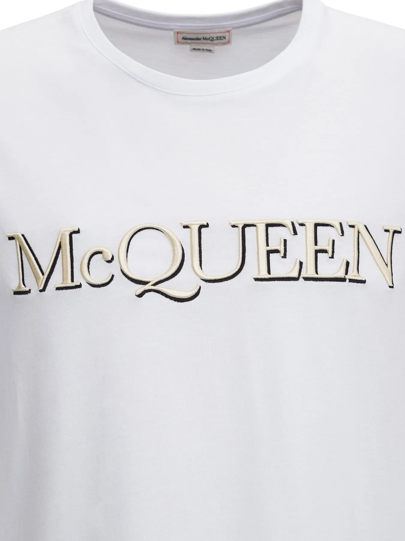 Alexander McQueen Logo Embroidered T-Shirt