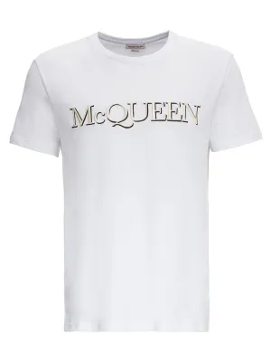 Alexander McQueen Logo Embroidered T-Shirt
