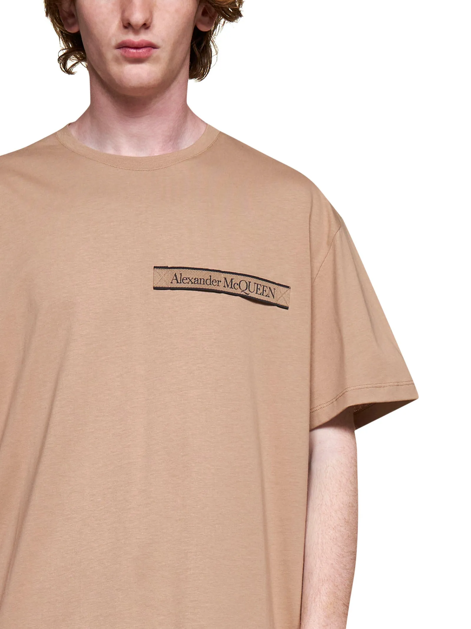 Alexander McQueen Logo Patch Crewneck T-Shirt