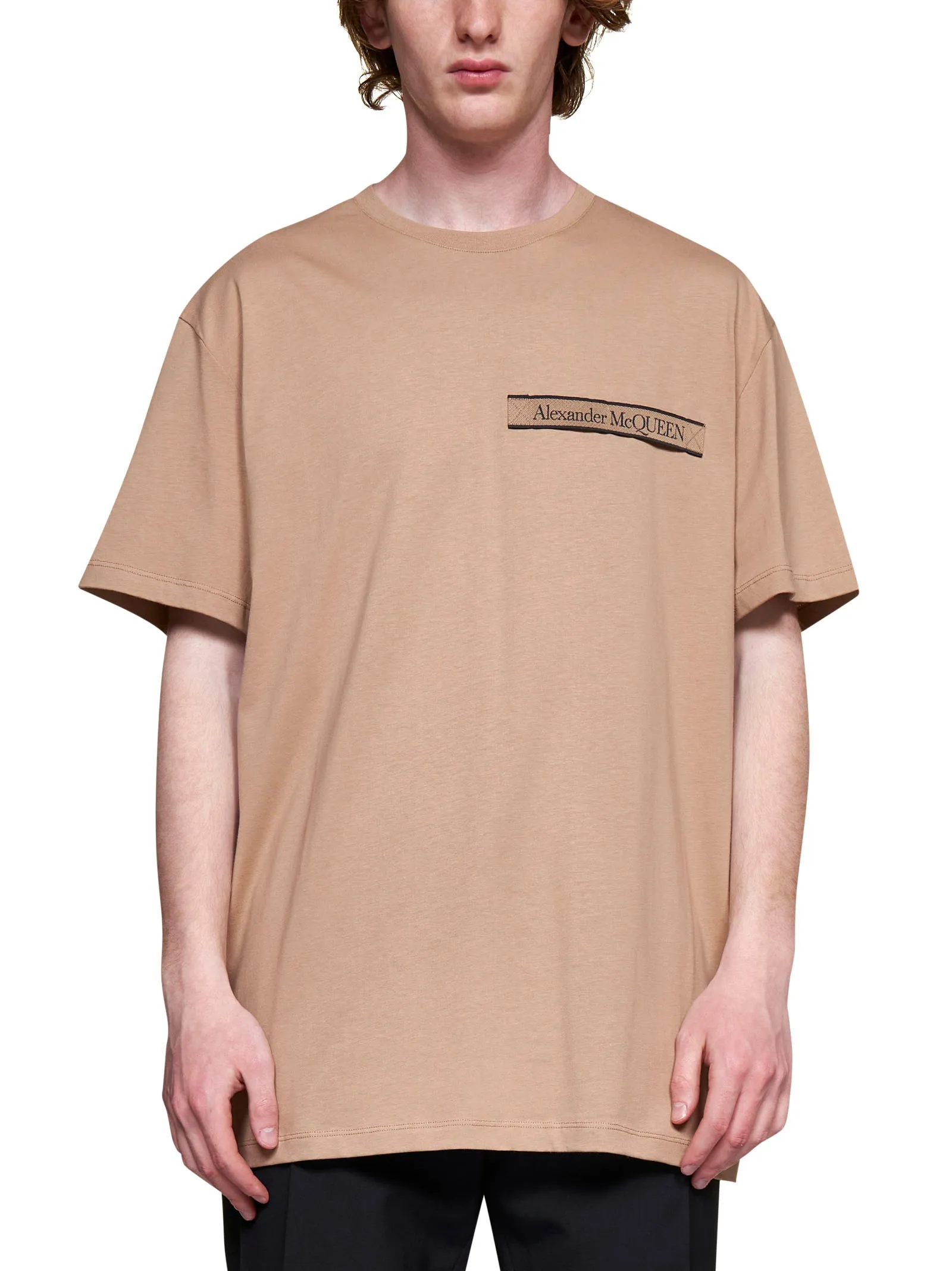 Alexander McQueen Logo Patch Crewneck T-Shirt