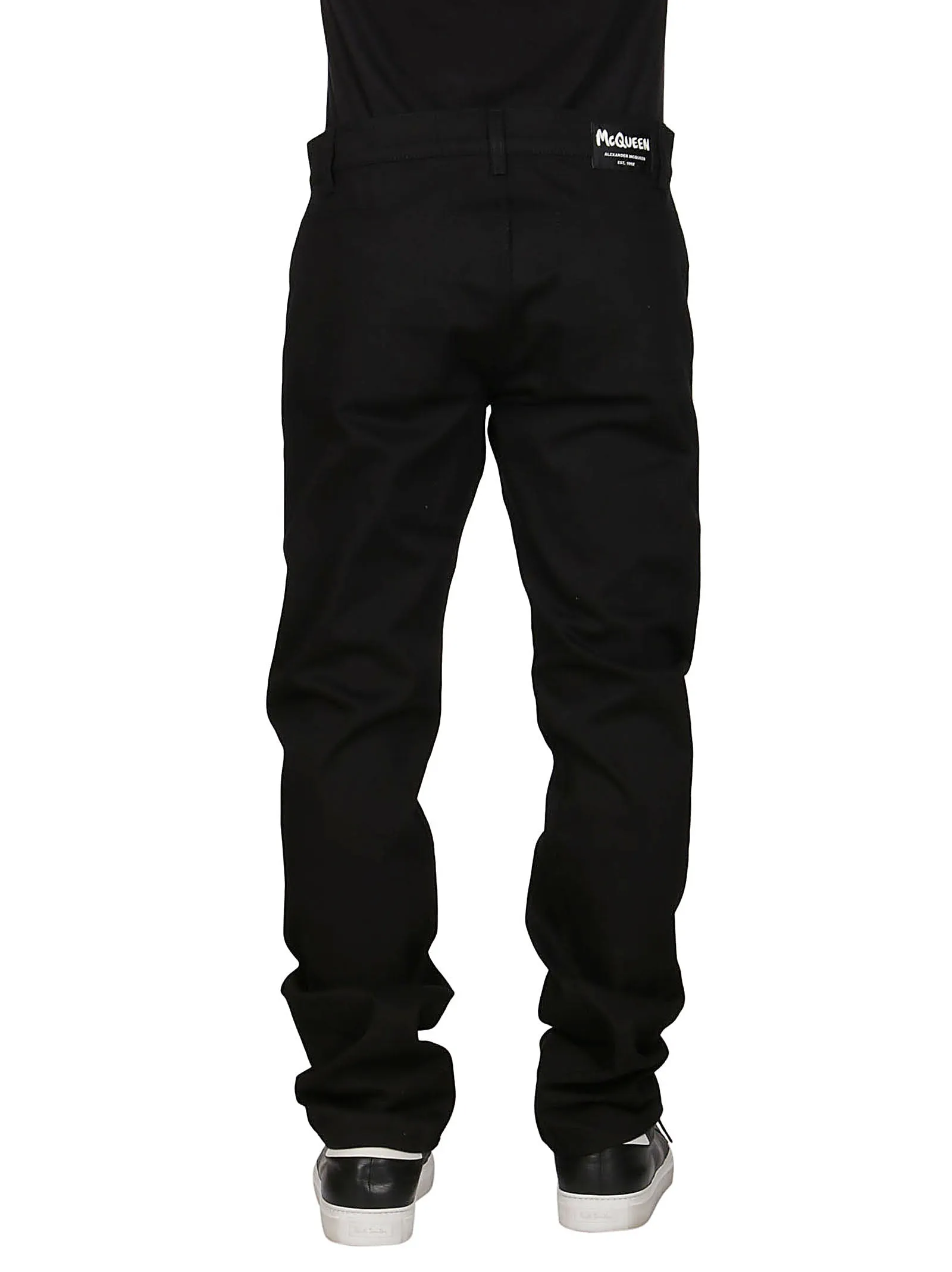 Alexander McQueen Logo Patch Slim Fit Jeans