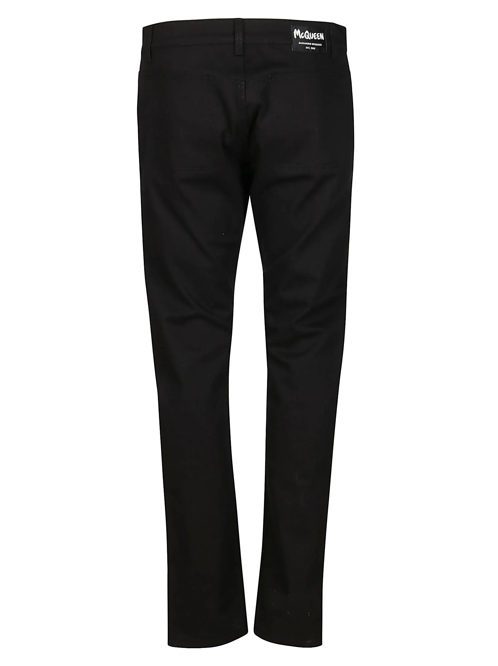 Alexander McQueen Logo Patch Slim Fit Jeans