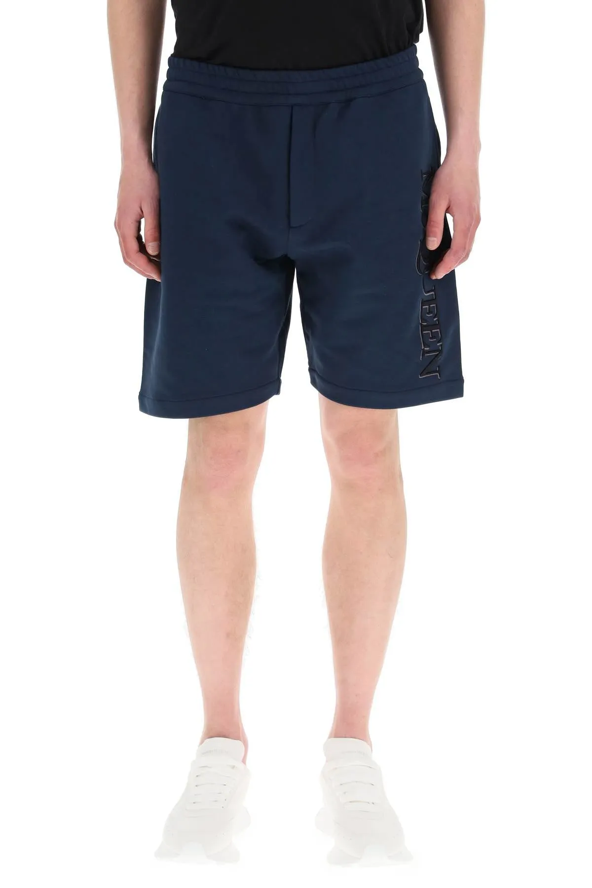 Alexander McQueen Logo Print Bermuda Shorts