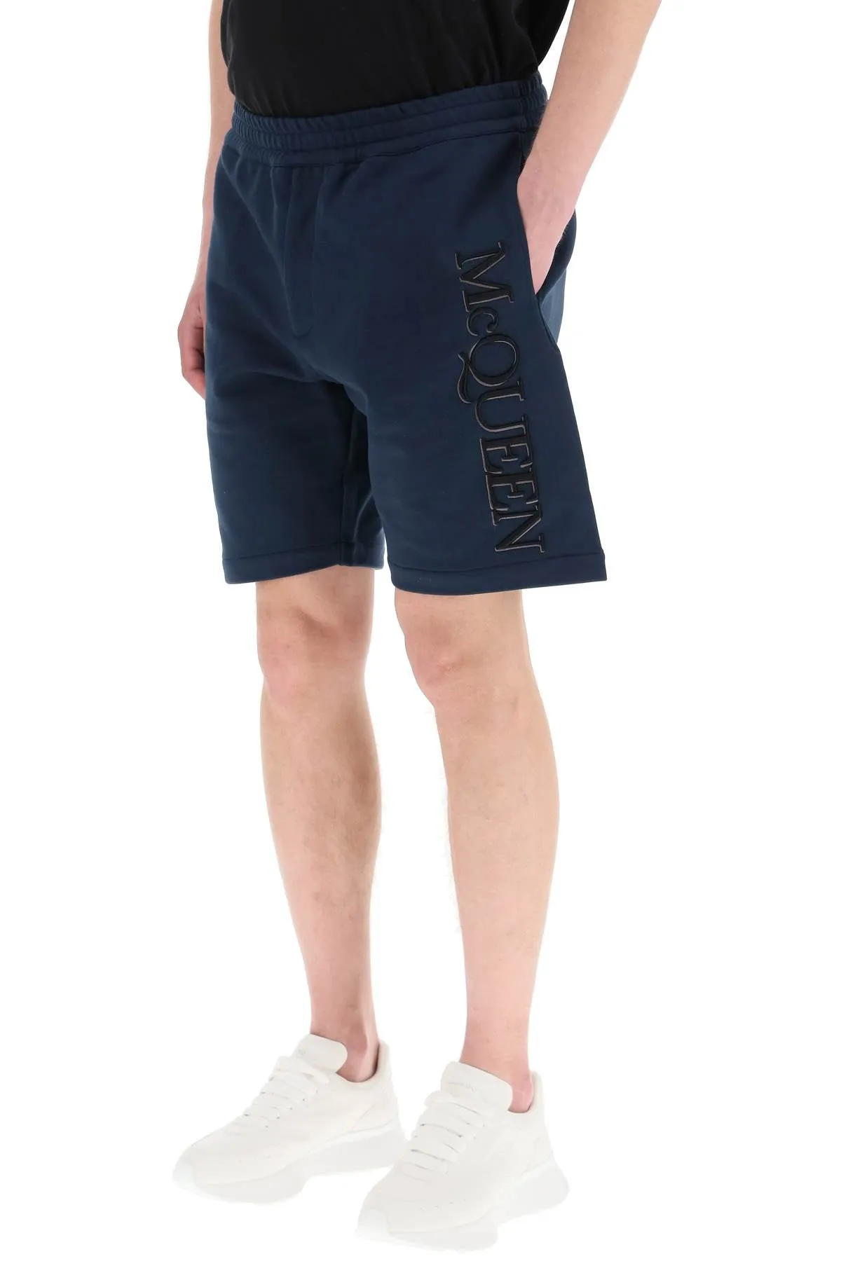 Alexander McQueen Logo Print Bermuda Shorts