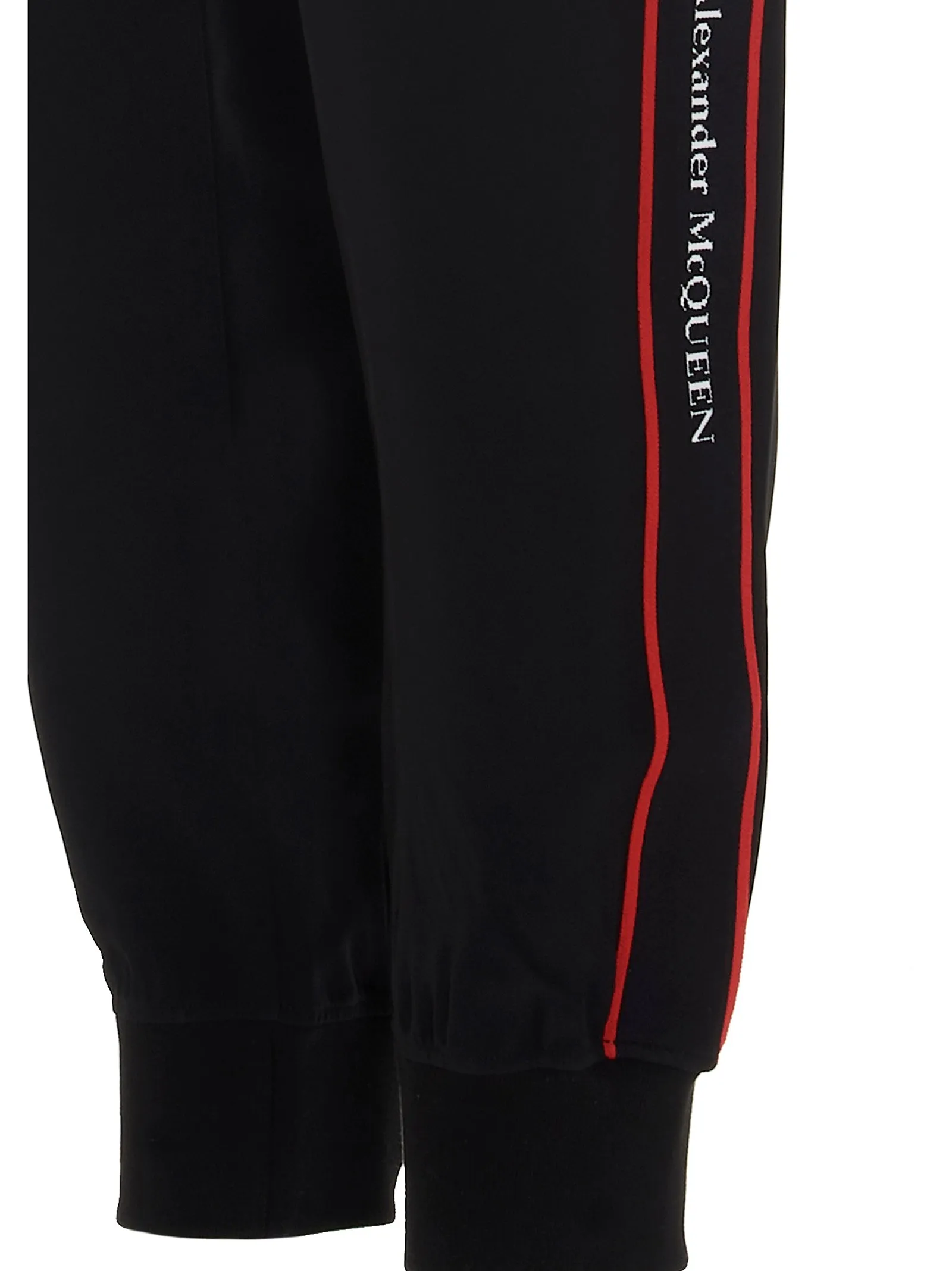 Alexander McQueen Logo Tape Straight Leg Track Pants