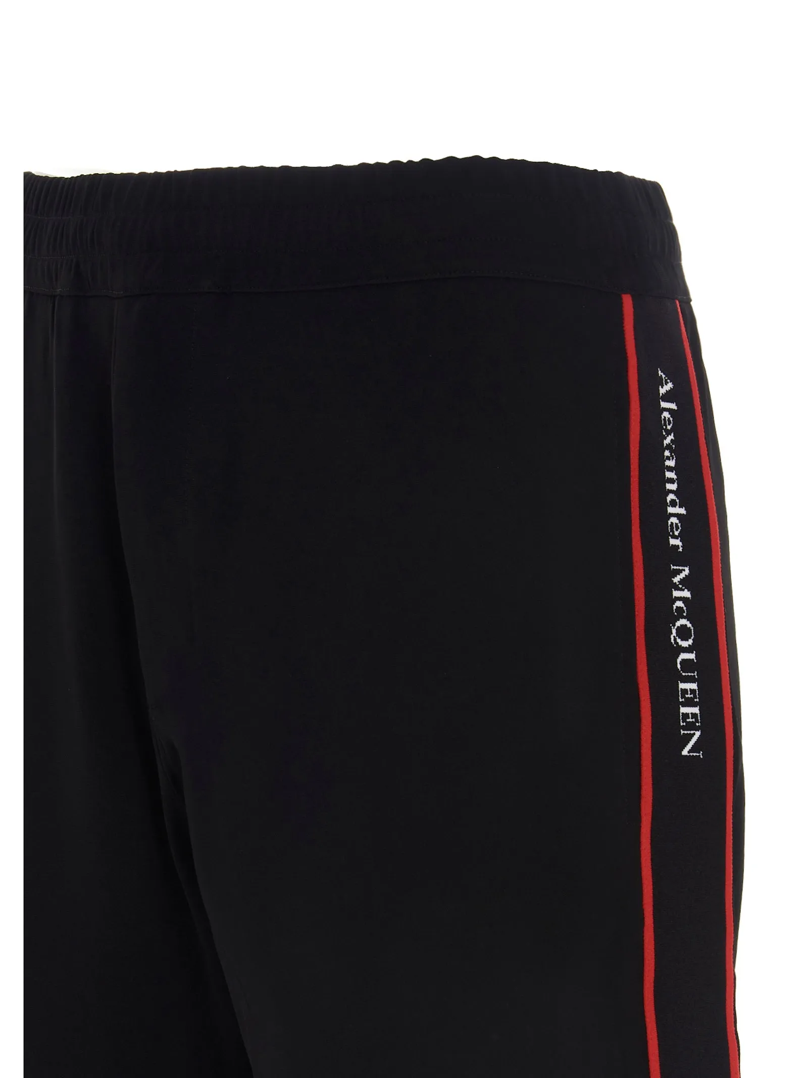 Alexander McQueen Logo Tape Straight Leg Track Pants