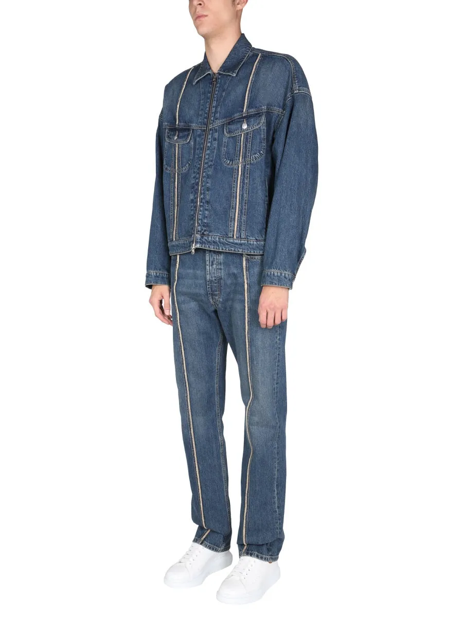 Alexander McQueen Zipped Denim Jacket