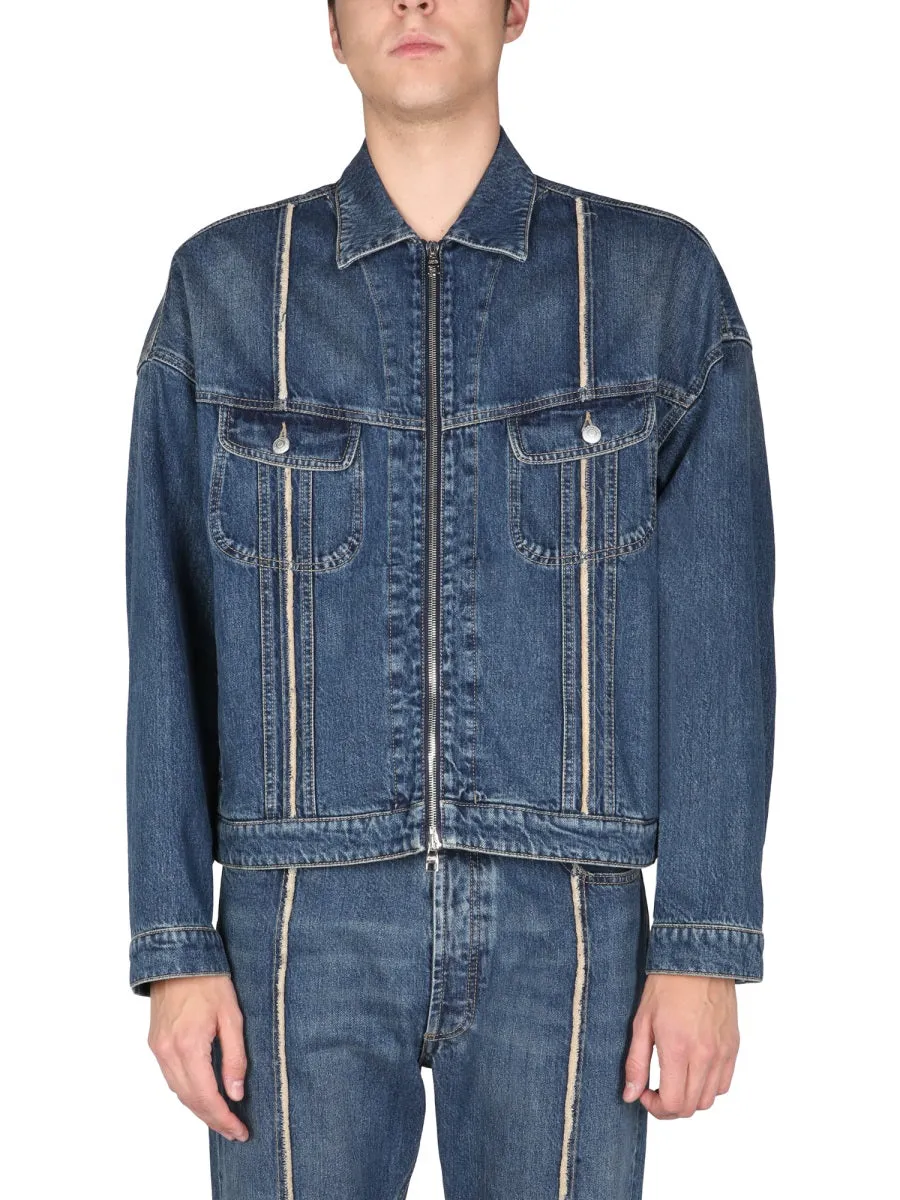 Alexander McQueen Zipped Denim Jacket
