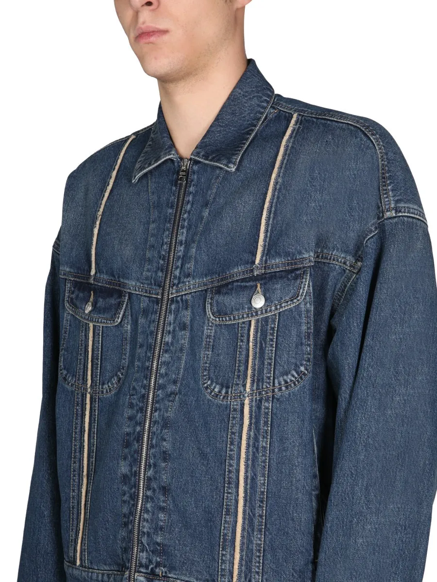 Alexander McQueen Zipped Denim Jacket