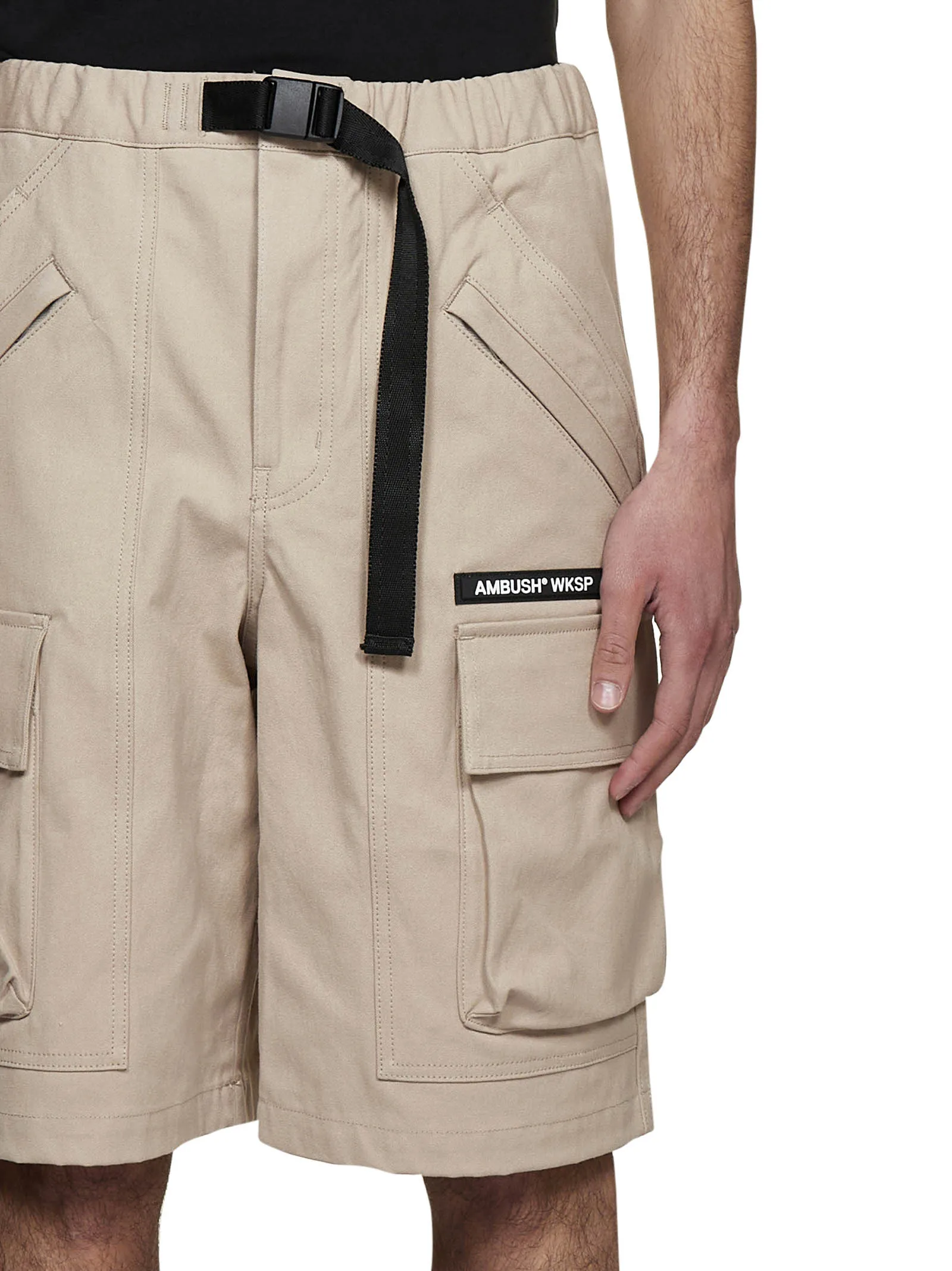 Ambush Logo Patch Belted Cargo Shorts