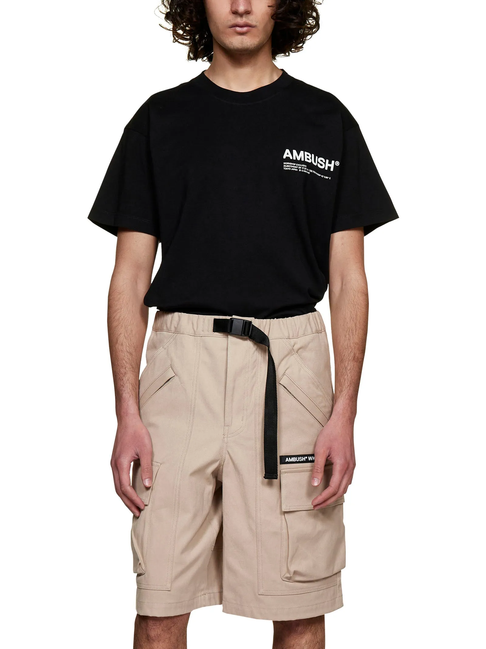Ambush Logo Patch Belted Cargo Shorts