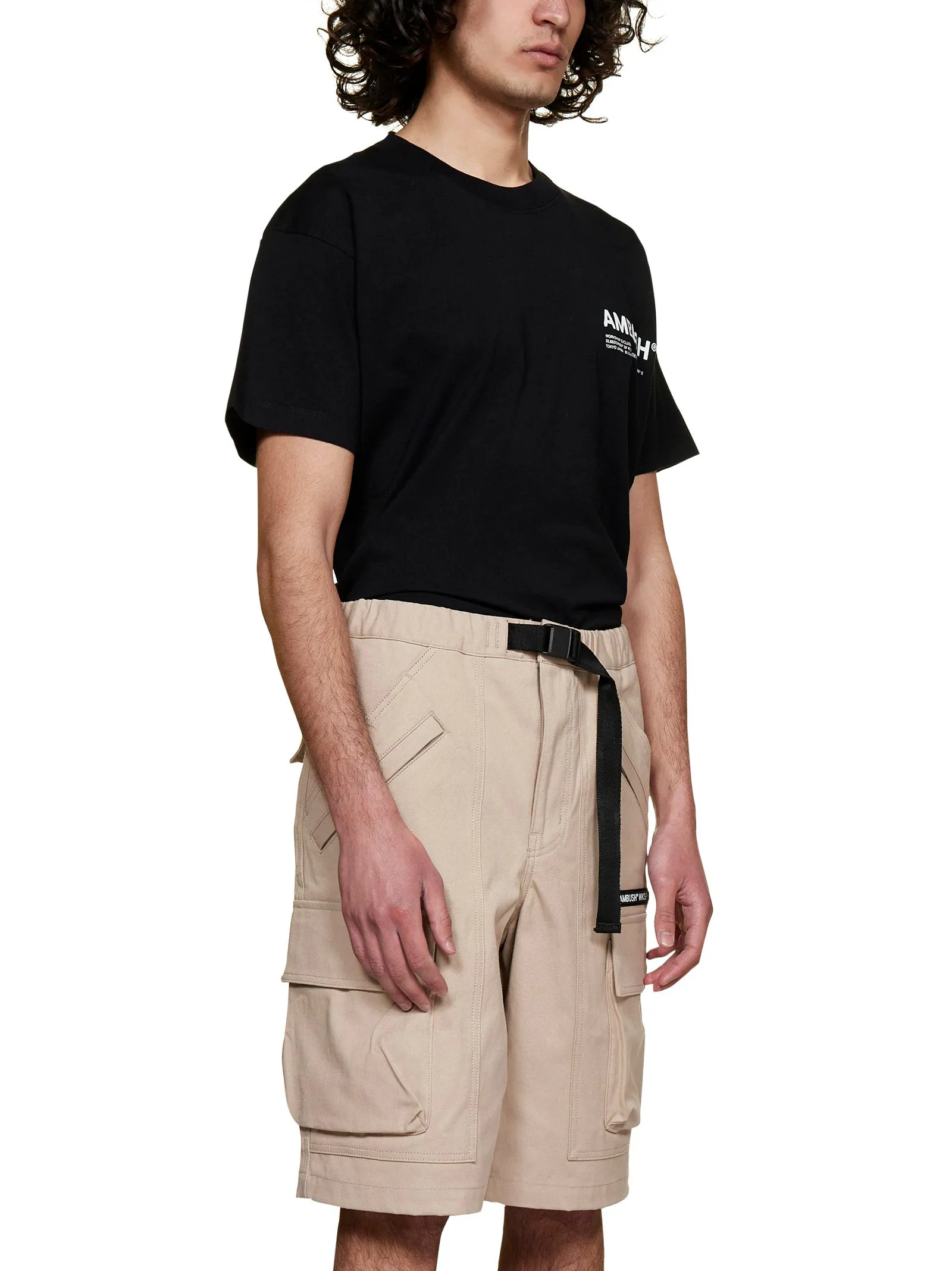 Ambush Logo Patch Belted Cargo Shorts