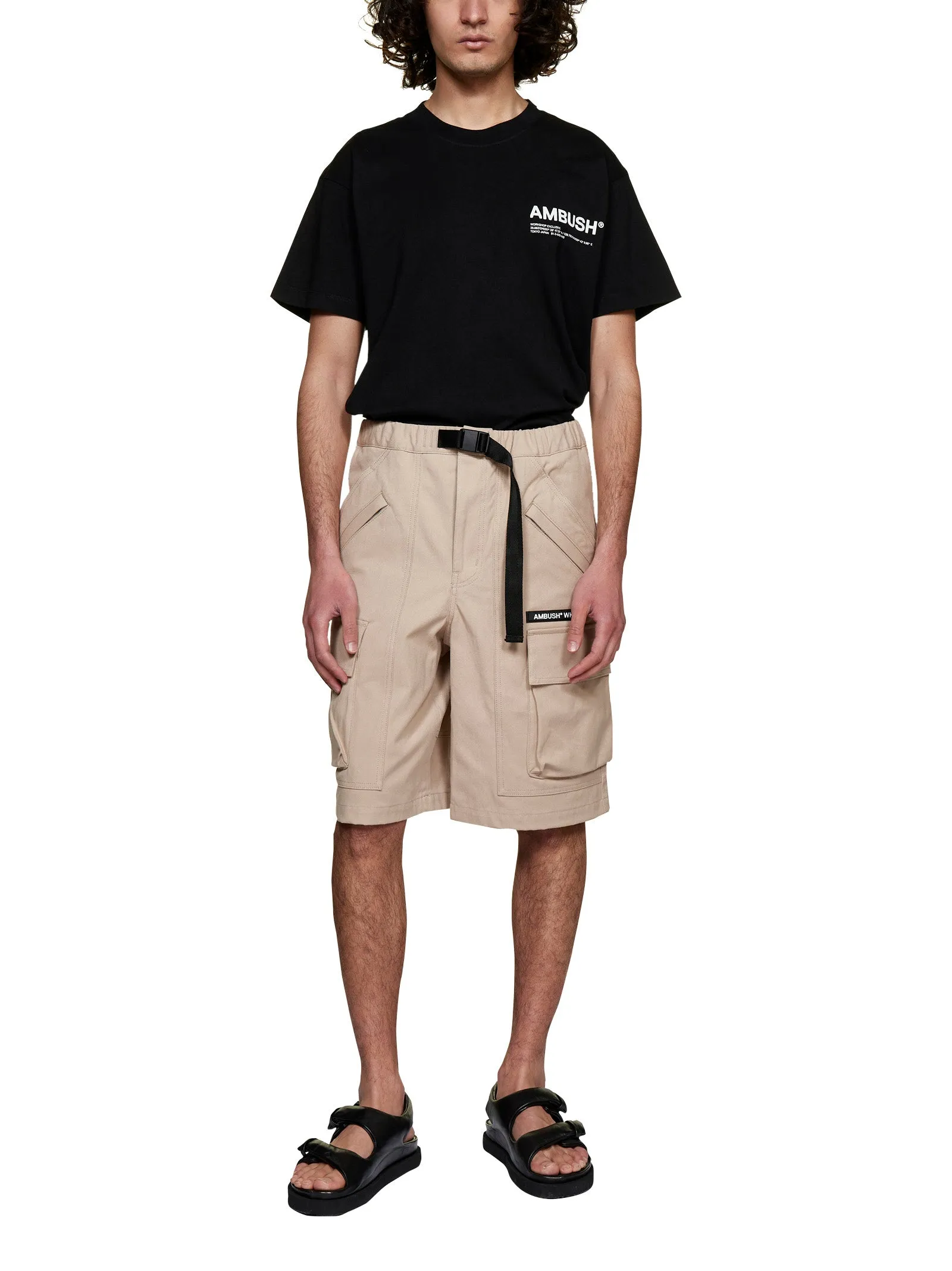 Ambush Logo Patch Belted Cargo Shorts