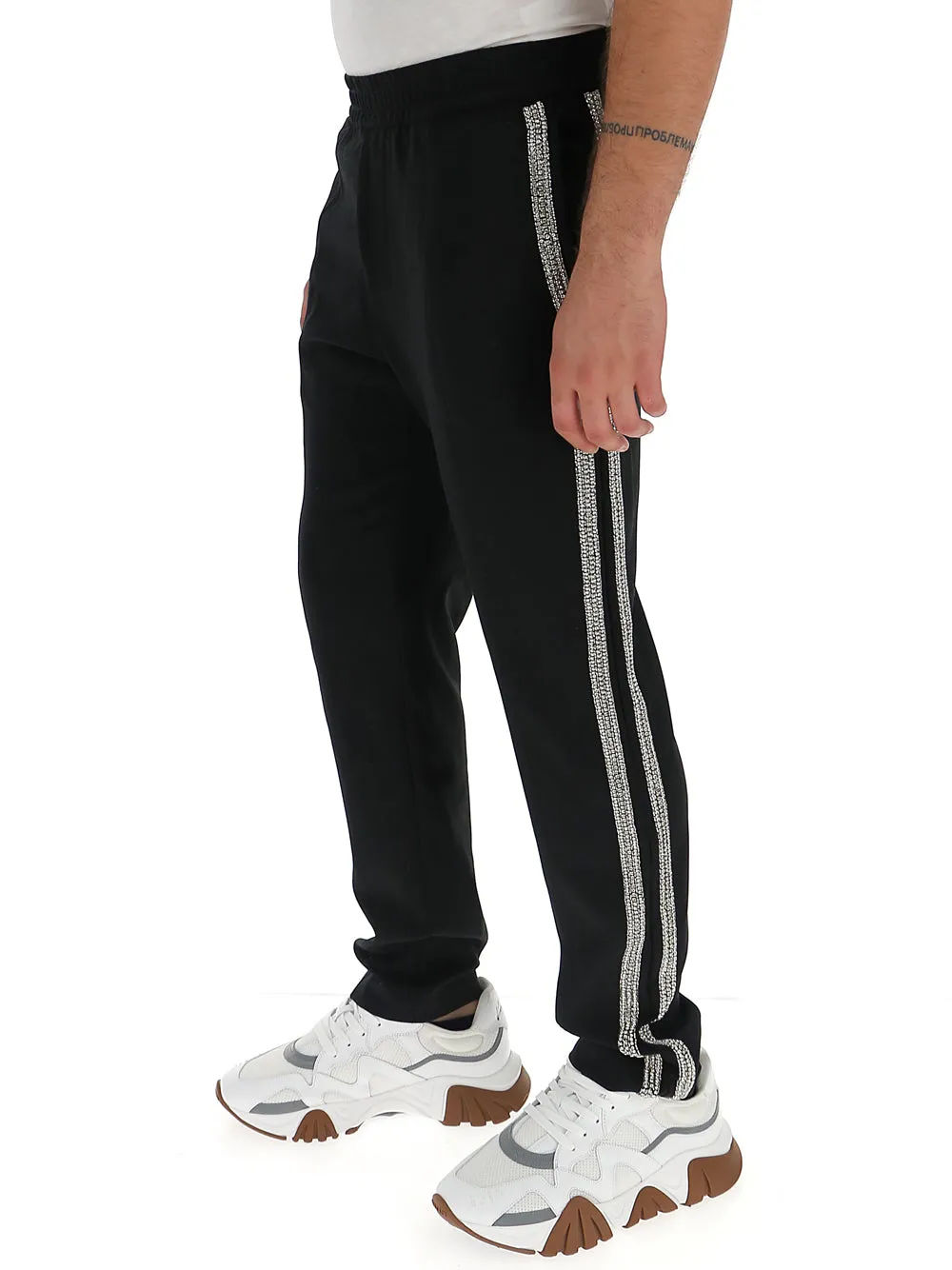 Amen Embellished Elastic Waist Pants