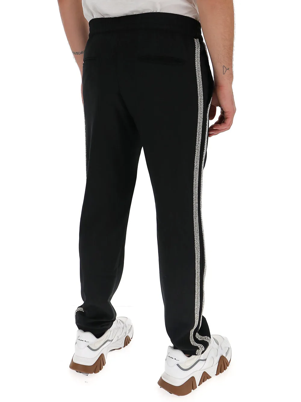 Amen Embellished Elastic Waist Pants