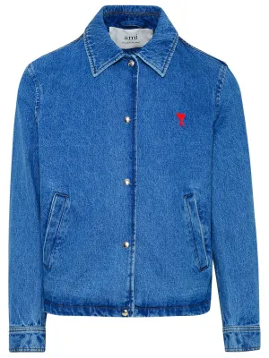 AMI Ami de Coeur Buttoned Denim Jacket