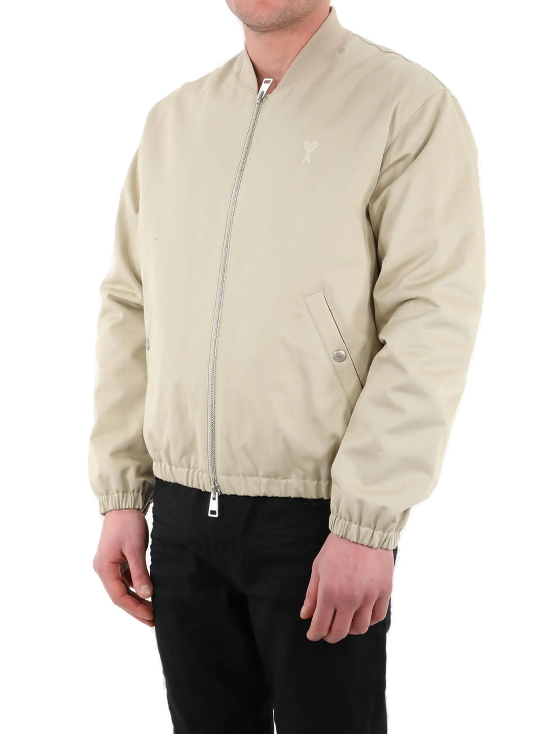 AMI De Coeur Zip-Up Bomber Jacket