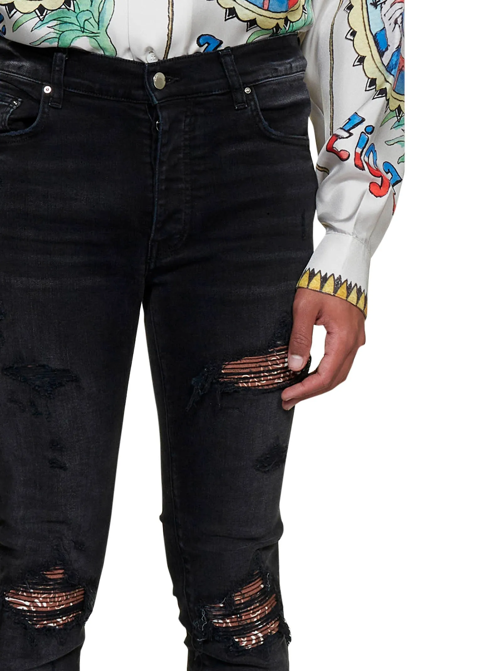 Amiri Distressed Skinny Cut Jeans