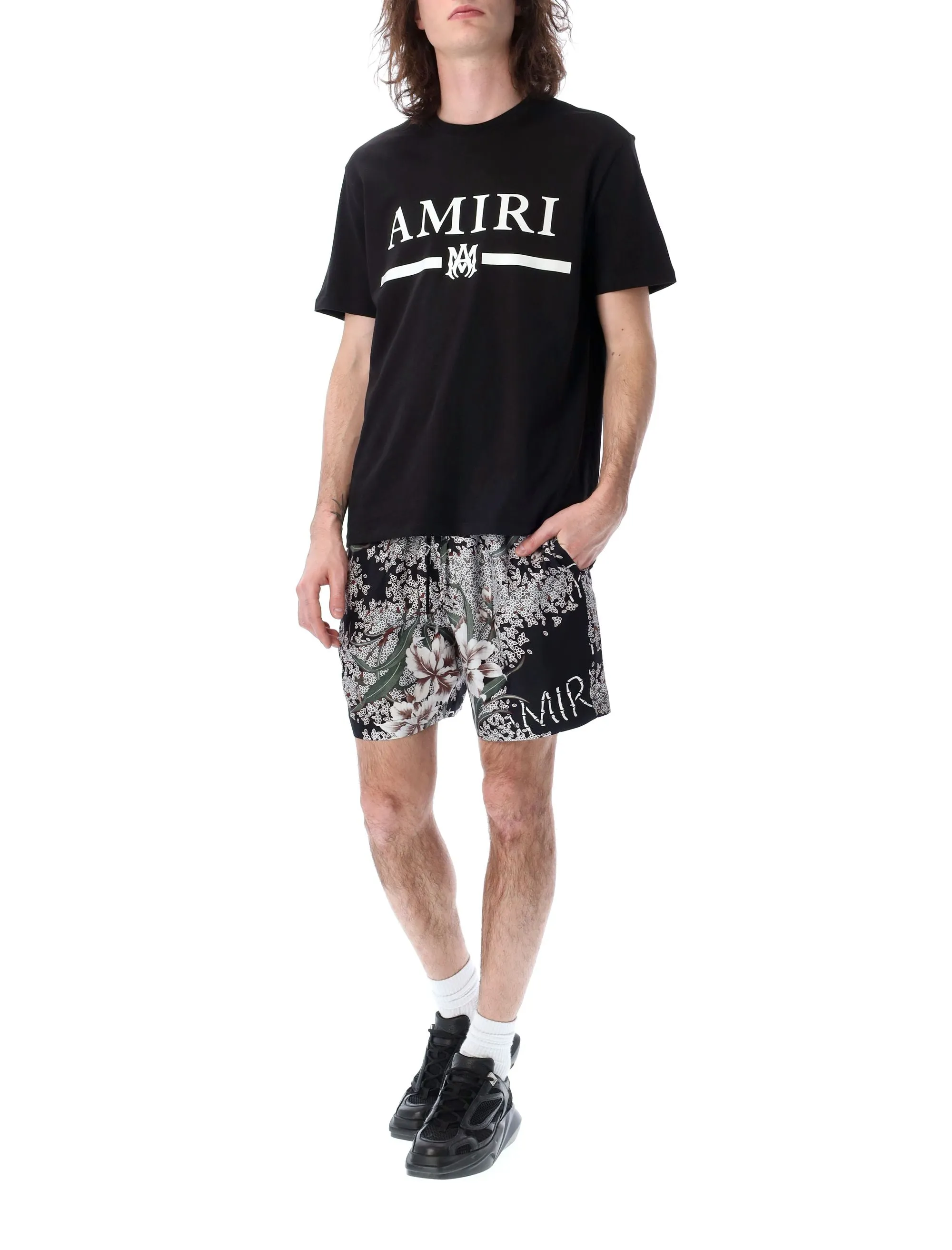 Amiri Floral-Printed Elasticated Waist Shorts