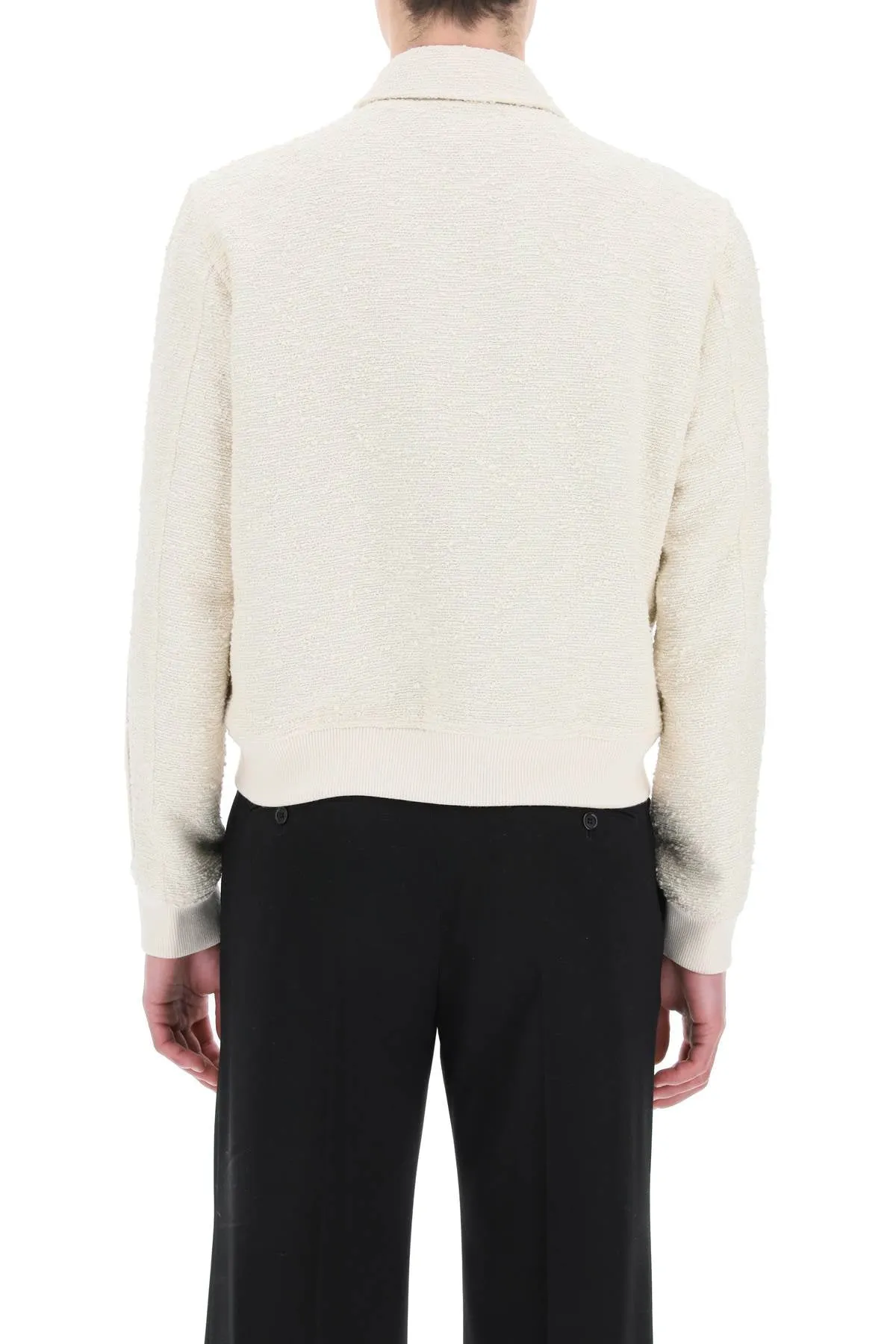 Amiri Logo Embroidered Clasp Fastened Bomber Jacket