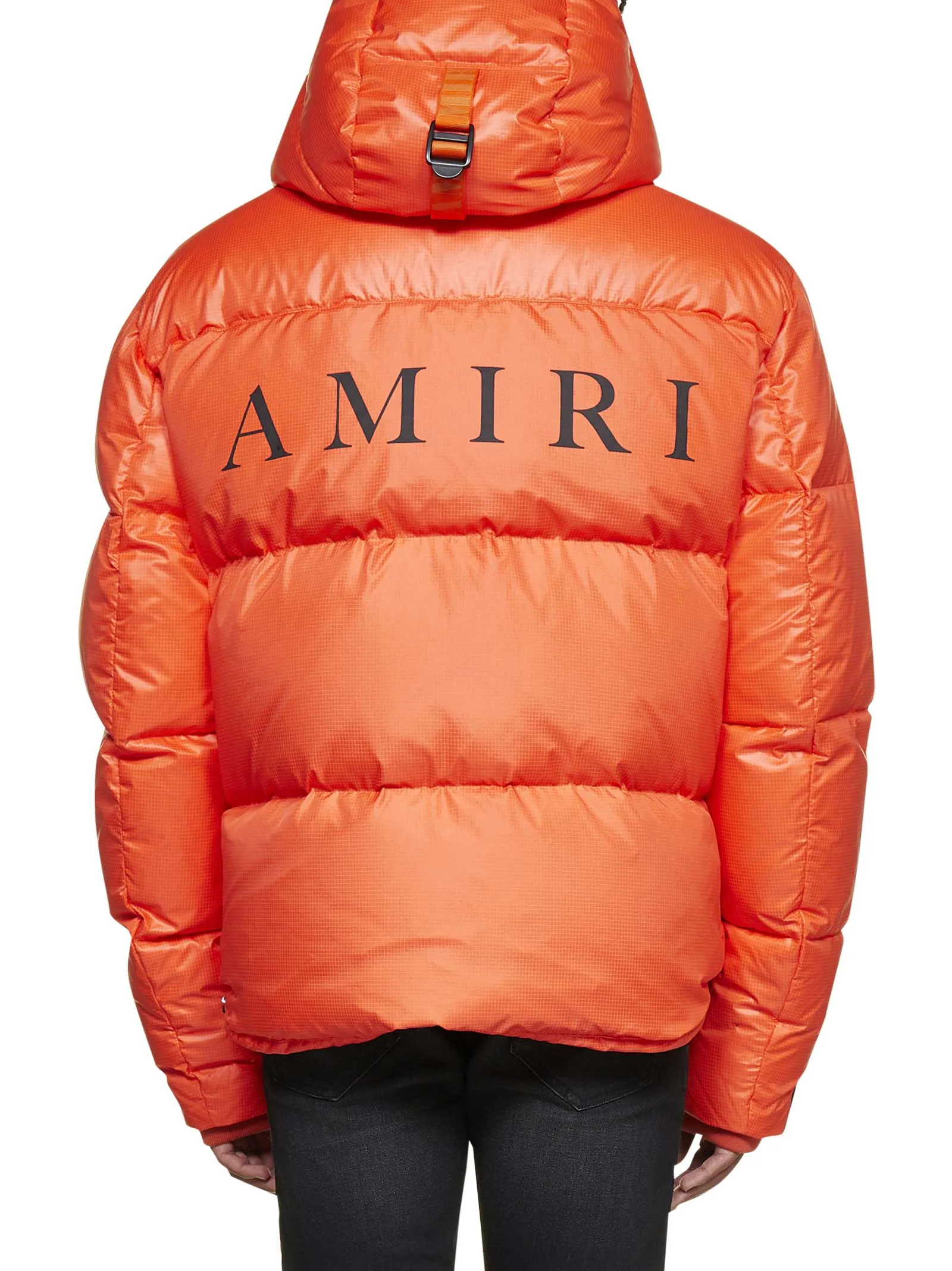 Amiri Logo Printed Long-Sleeved Down Jacket