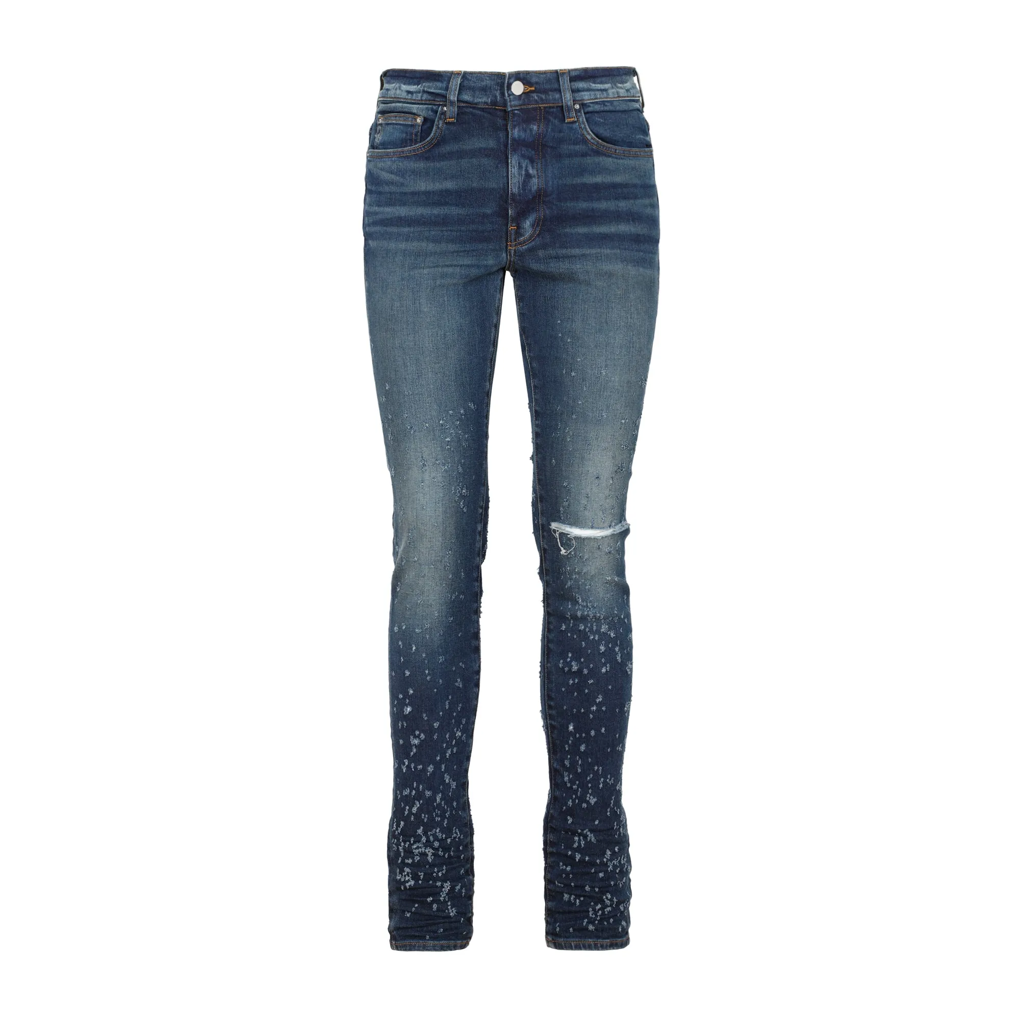 Amiri Stonewashed Distressed Skinny Jeans