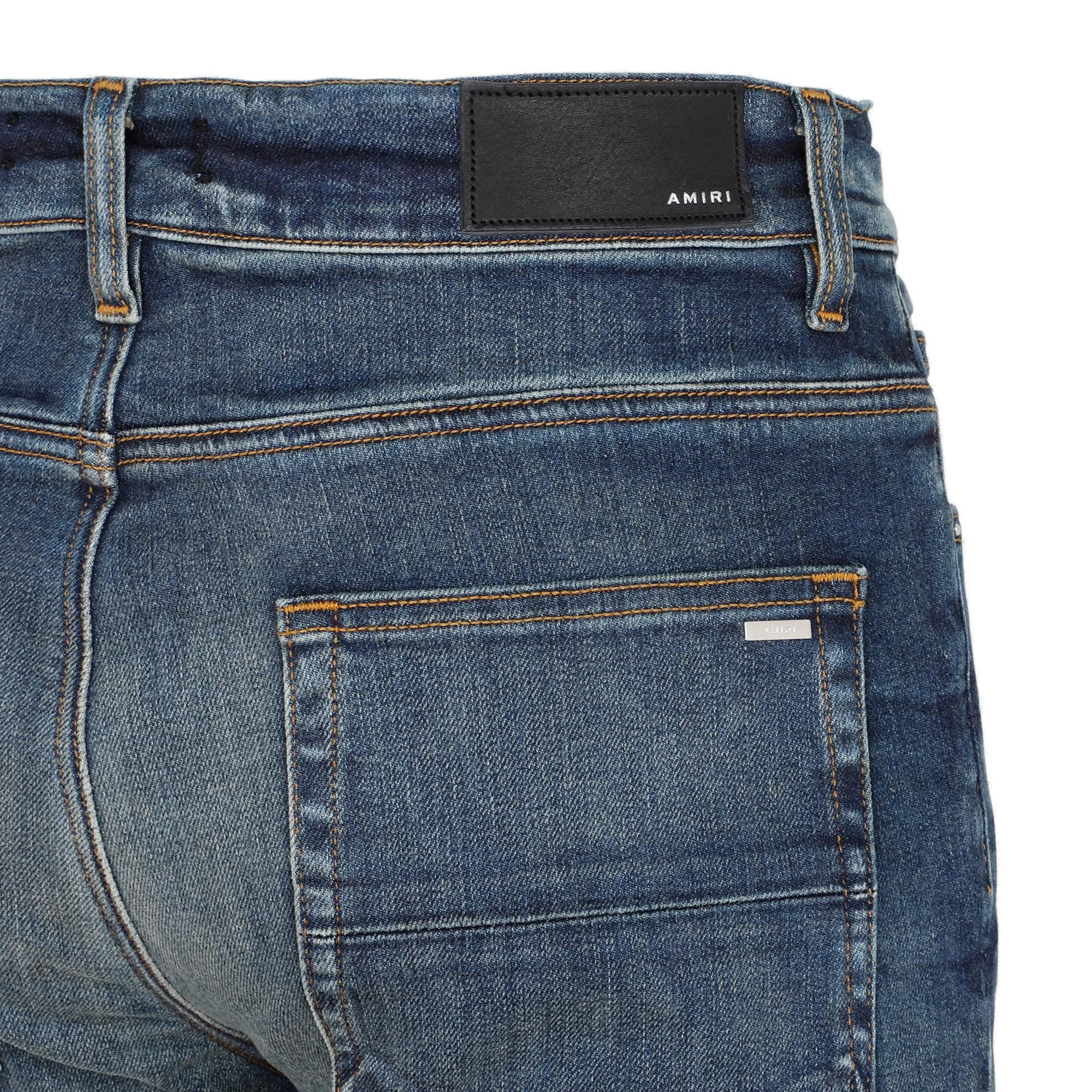 Amiri Stonewashed Distressed Skinny Jeans
