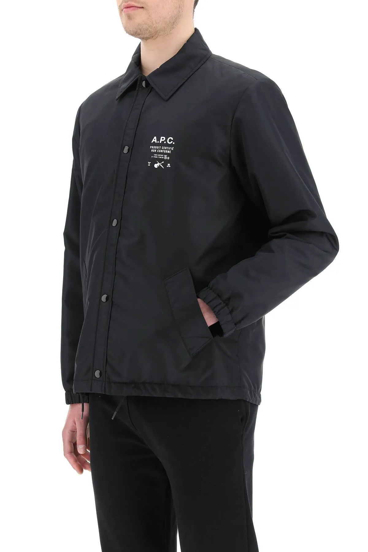 A.P.C. Logo Print Zipped Jacket