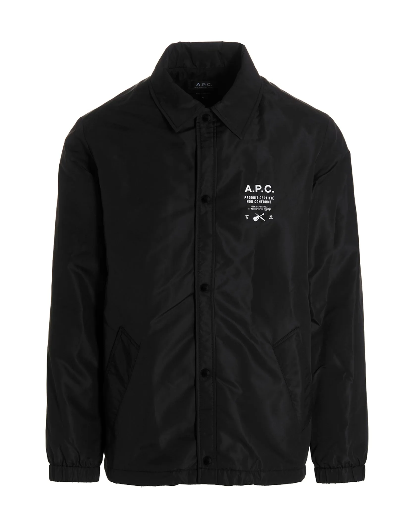 A.P.C. Logo Print Zipped Jacket