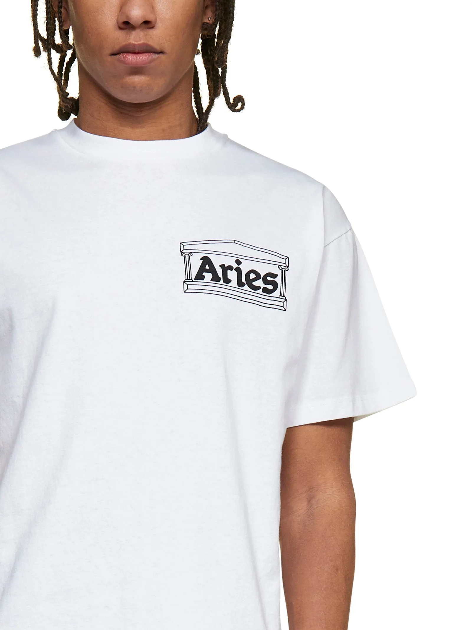Aries Logo Printed Crewneck T-Shirt
