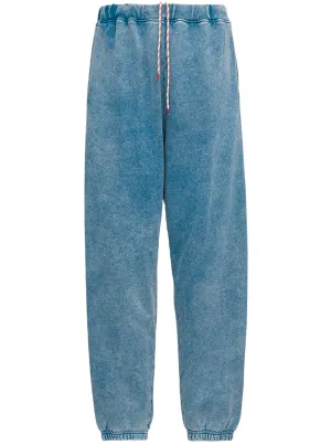 Aries Logo Printed Faded-Effect Trousers