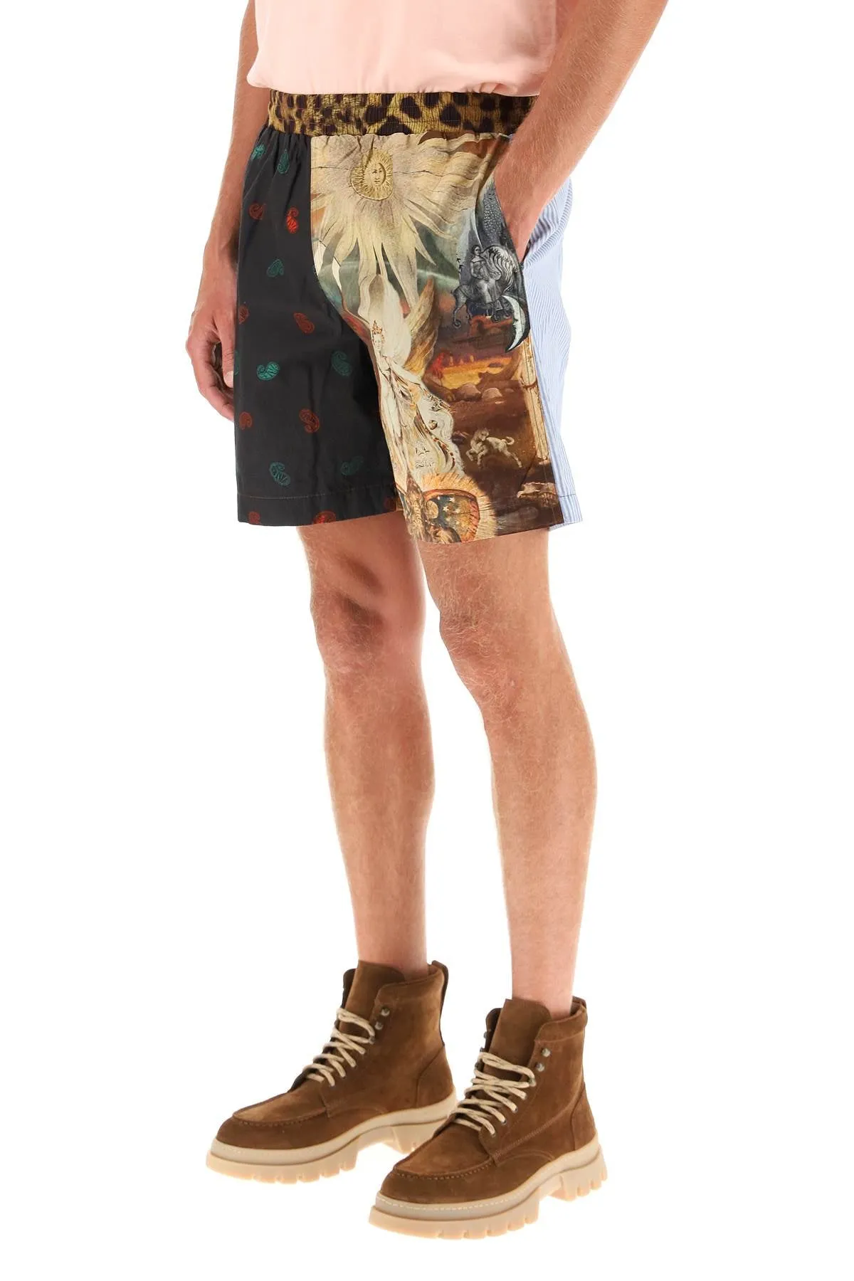 Aries Patchwork Loose Fit Shorts