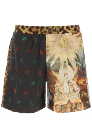 Aries Patchwork Loose Fit Shorts