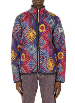 Aries Persian Fleece Zip Up High Neck Jacket