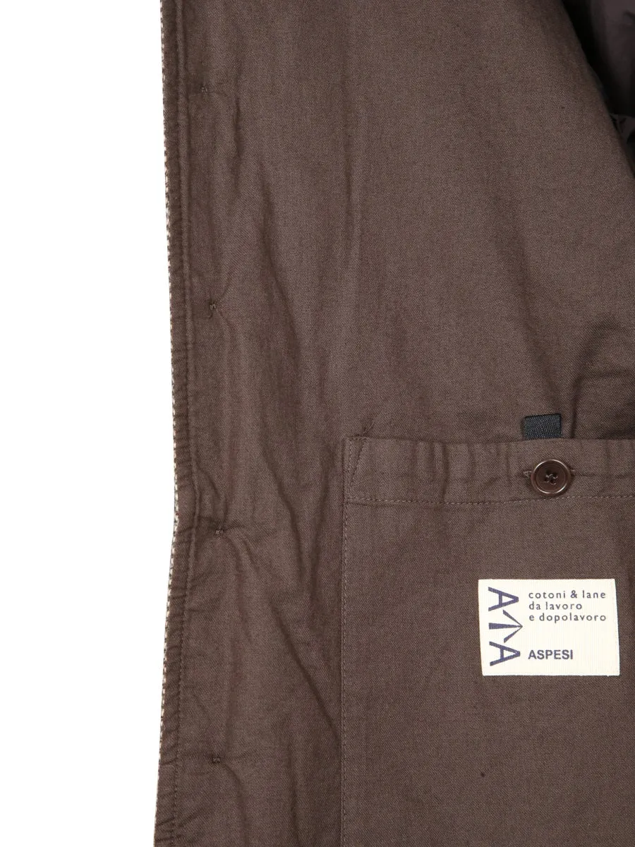 Aspesi Herringbone Patch-Pocket Jacket