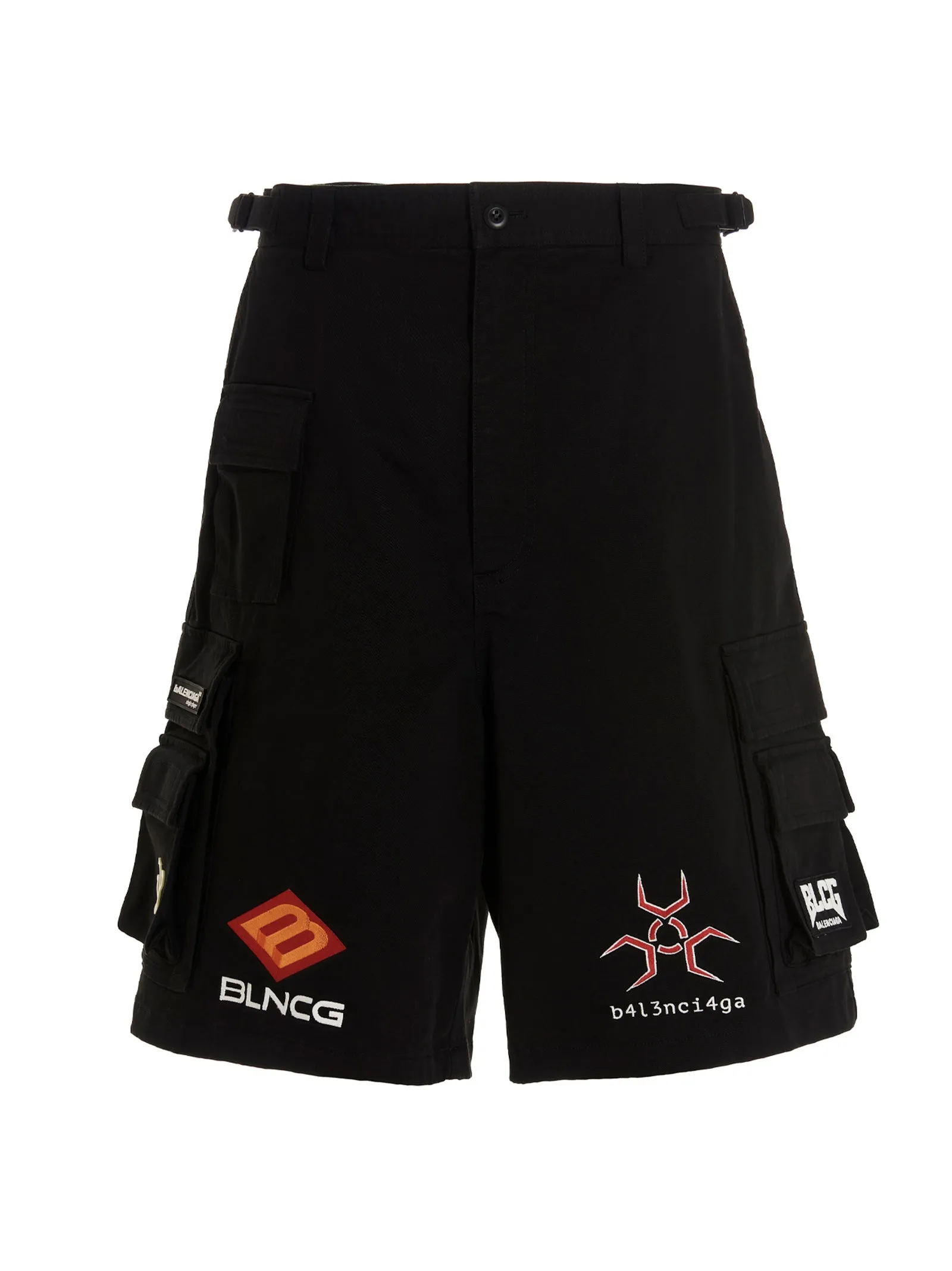 Balenciaga Logo Wide-Leg Shorts