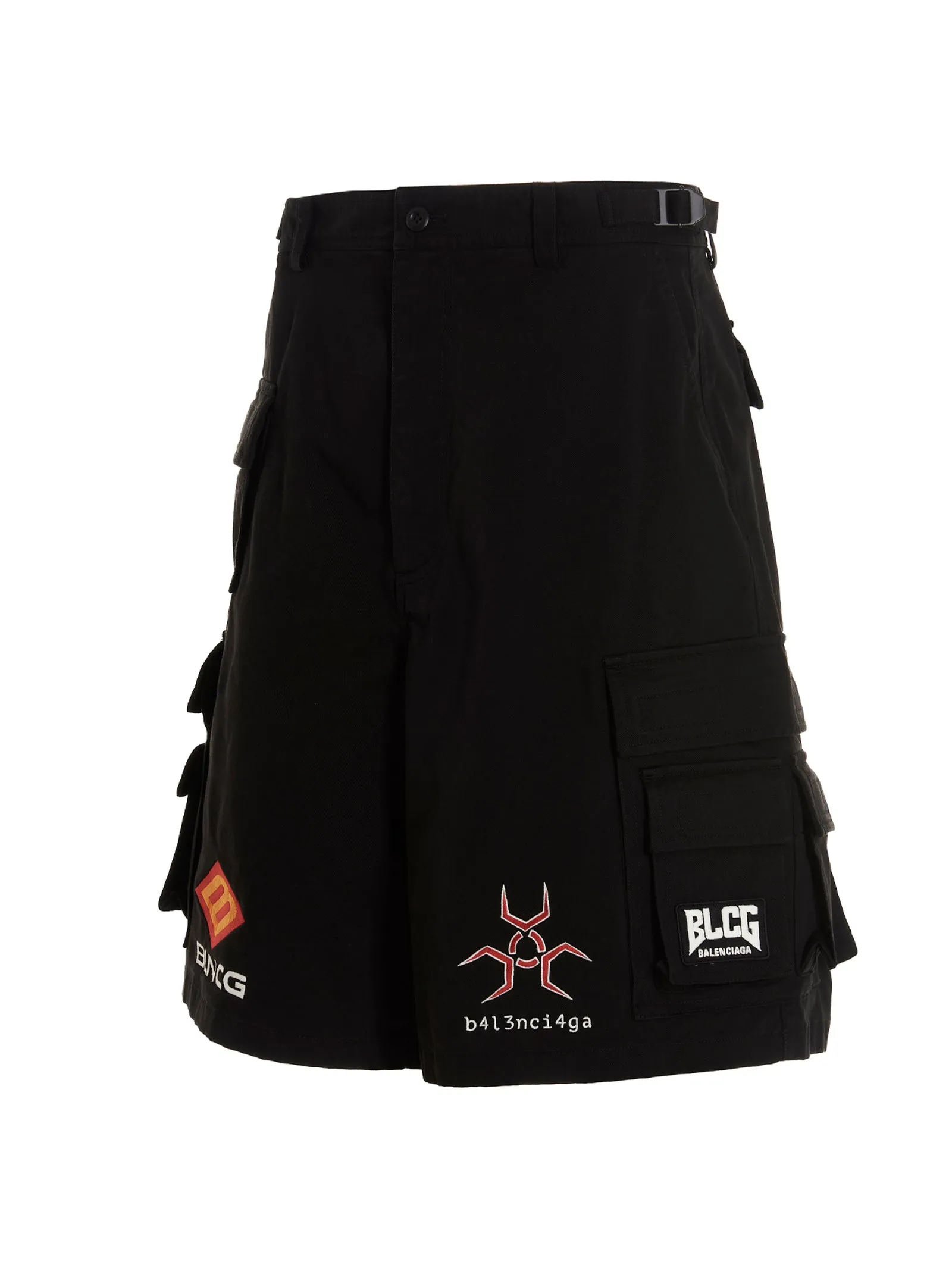 Balenciaga Logo Wide-Leg Shorts